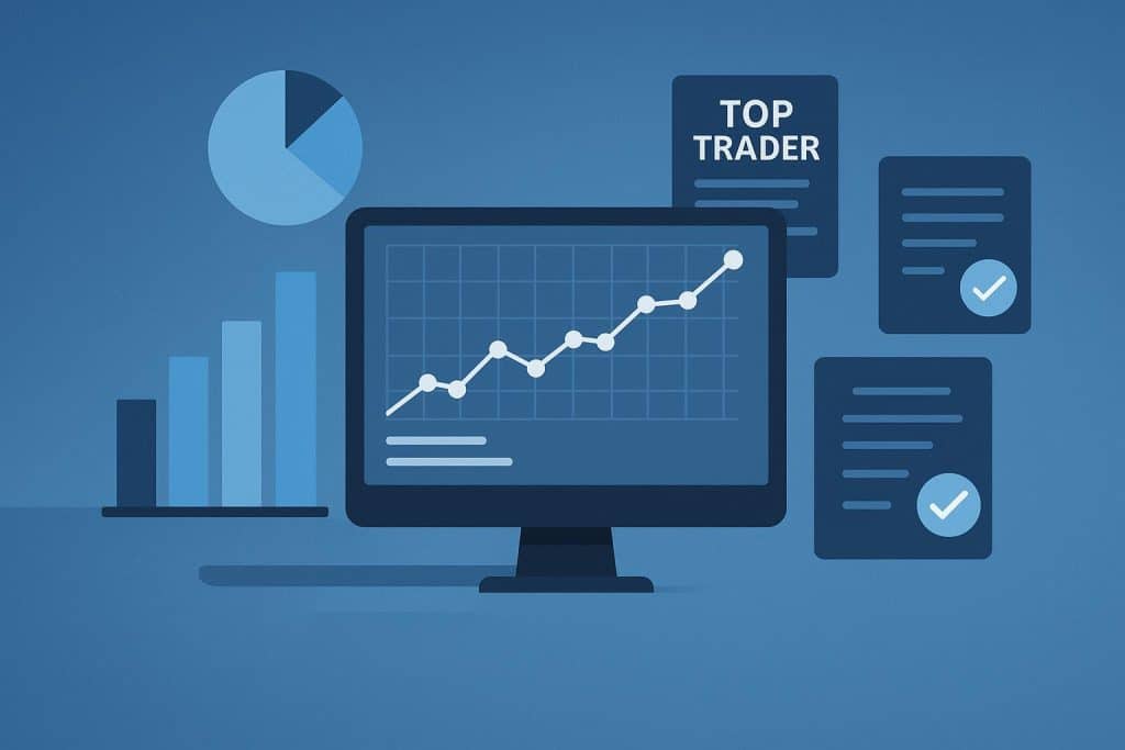 PropFunding top traders dashboard showcasing verified trading metrics and performance insights