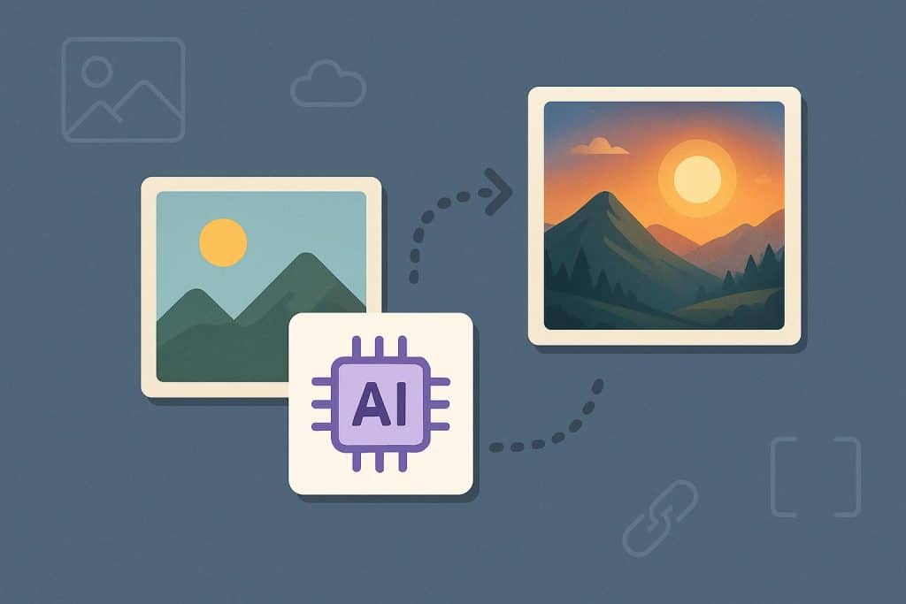 Digital artwork enhanced by AI, showcasing visual content transformation and creative expansion