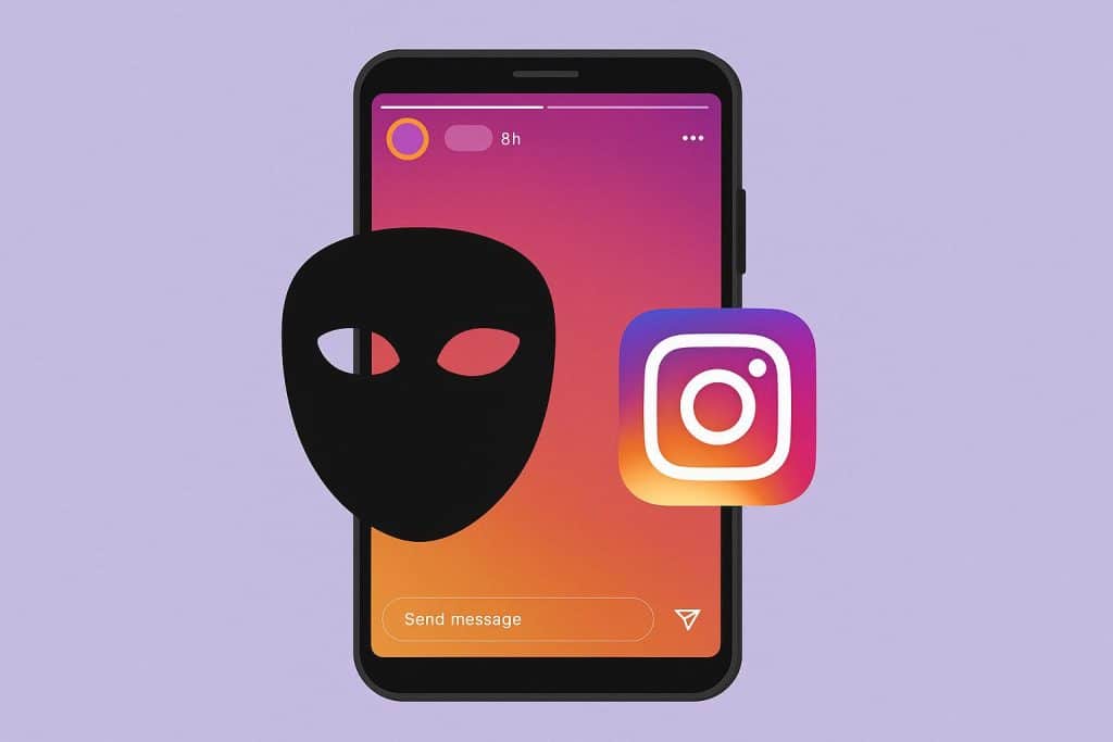 Instagram app interface displaying anonymous story viewing feature on a smartphone screen