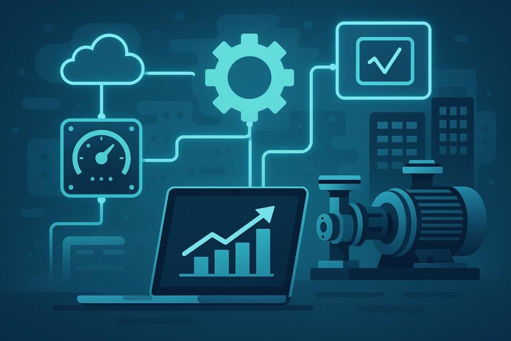 Smarter Asset Control: Transforming Maintenance and Monitoring in Modern Enterprises Digital dashboard displaying real-time asset tracking and predictive maintenance analytics