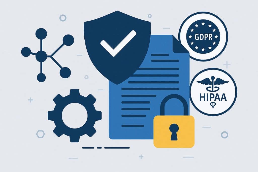 Managed IT solutions ensuring HIPAA and GDPR compliance with secure data management systems