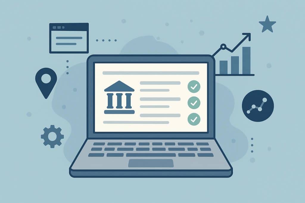 Digital marketing dashboard highlighting top online platforms for agency growth and visibility