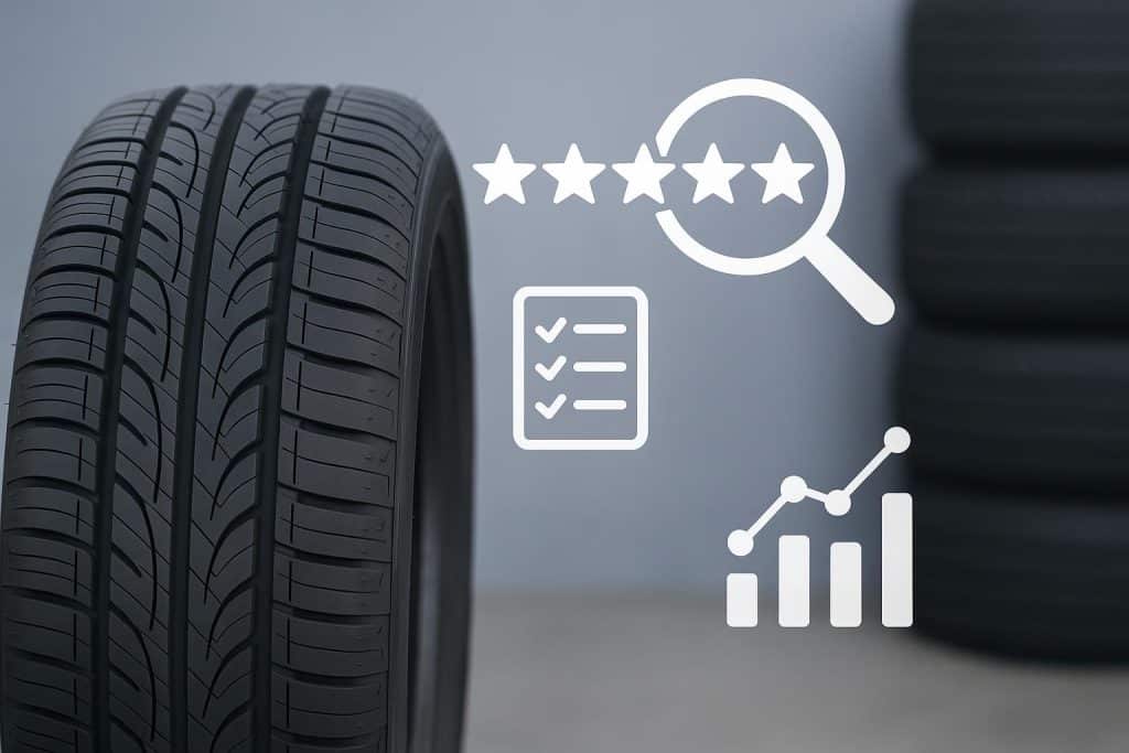 Stack of various car tires highlighting tread patterns for smart tire buying decisions