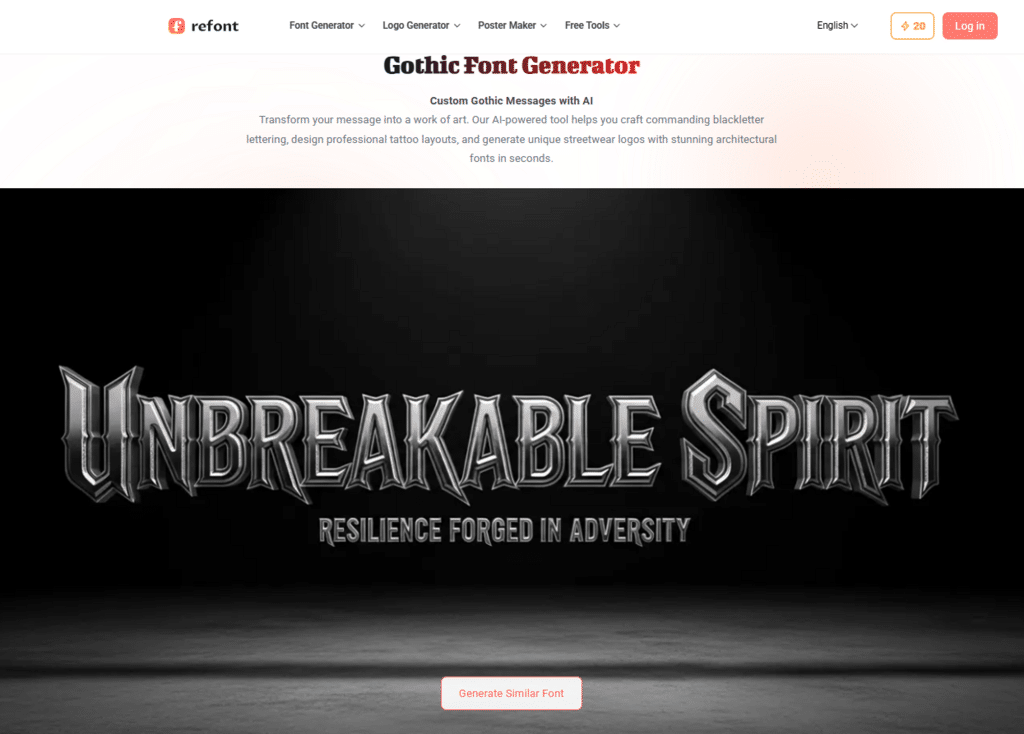 Image 1 of Design Your Next Ink: The Ultimate Guide to Using a Gothic Font Generator for Custom Tattoos
