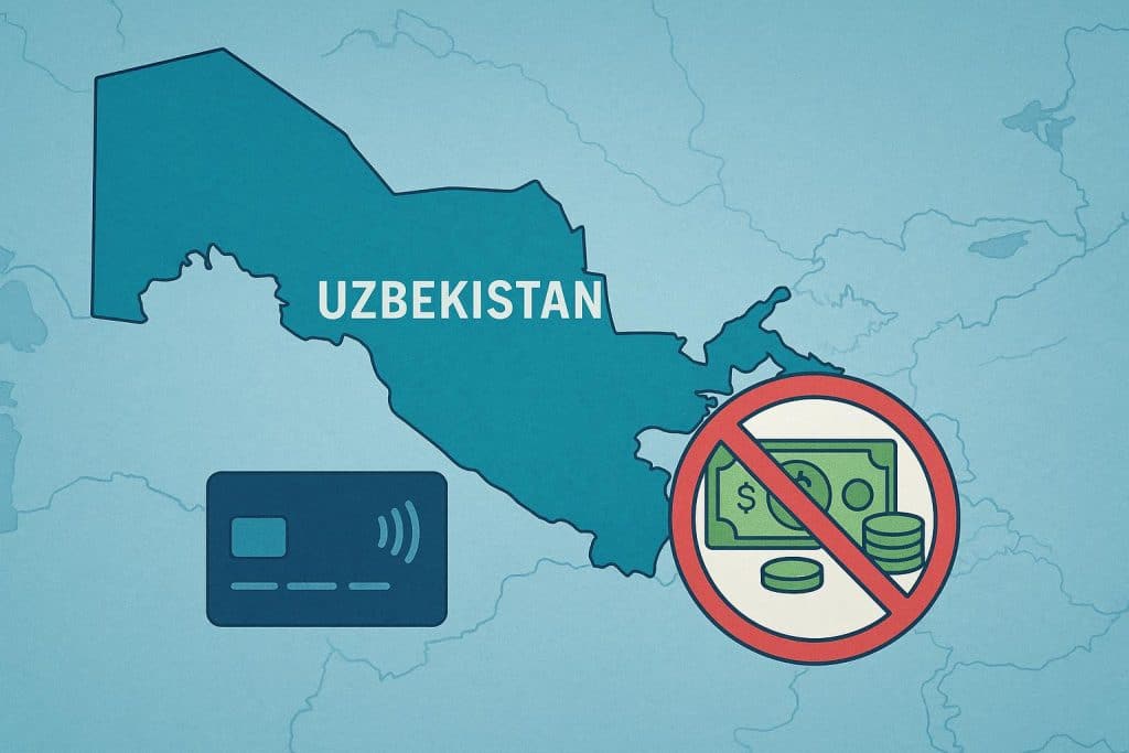 Uzbekistan cash payment restrictions visualized with banking and regional financial context