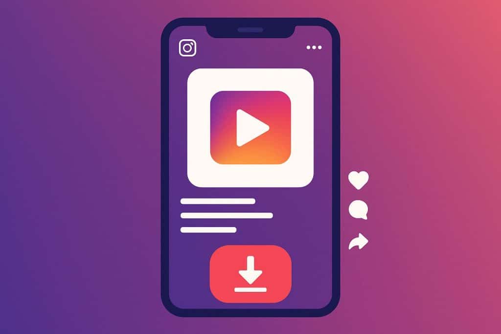 Instagram Reels downloader interface showing video save option for quick, one-click downloads