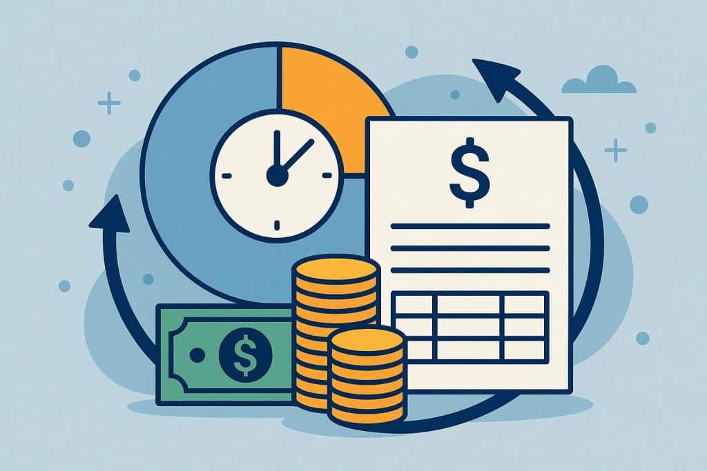 Automated invoicing process concept illustrating efficient solutions for late payment management
