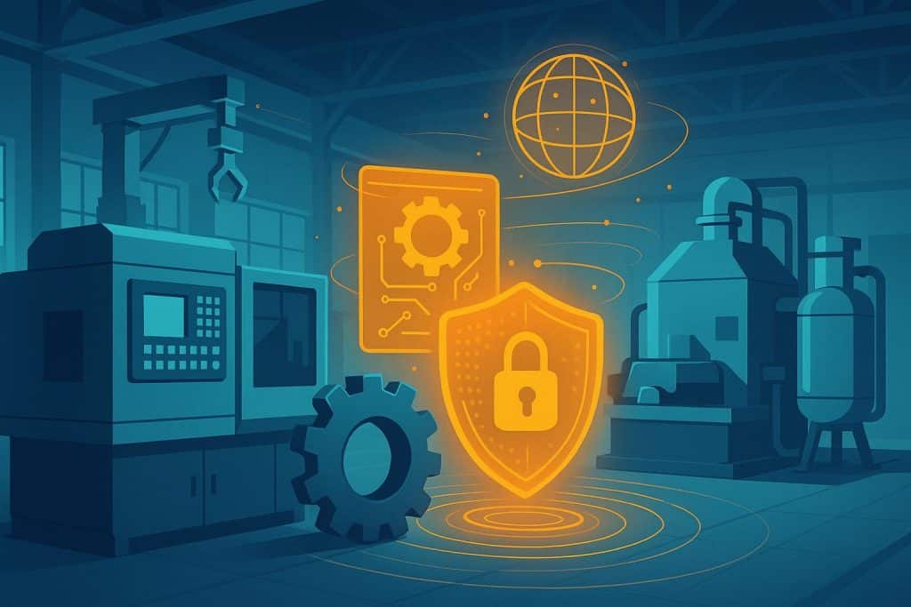 Modern industrial equipment setup with advanced machinery and smart technology integration