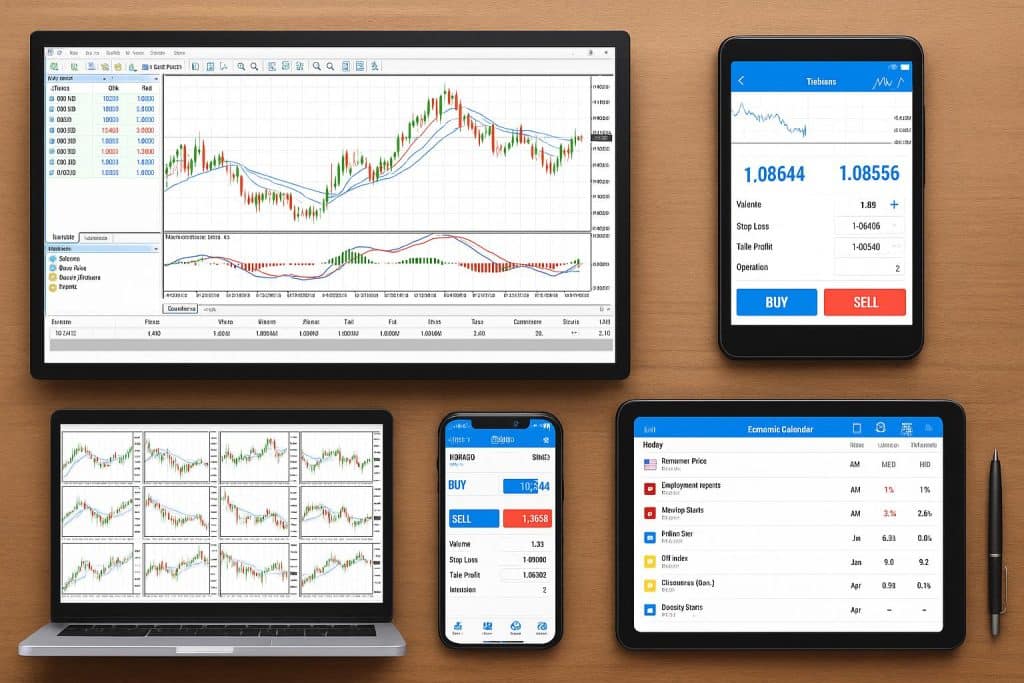 MetaTrader 5 trading dashboard displaying advanced charting tools and financial market analysis