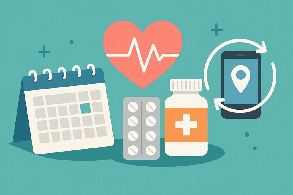 Mobile health app simplifying medication management for chronic condition self-care