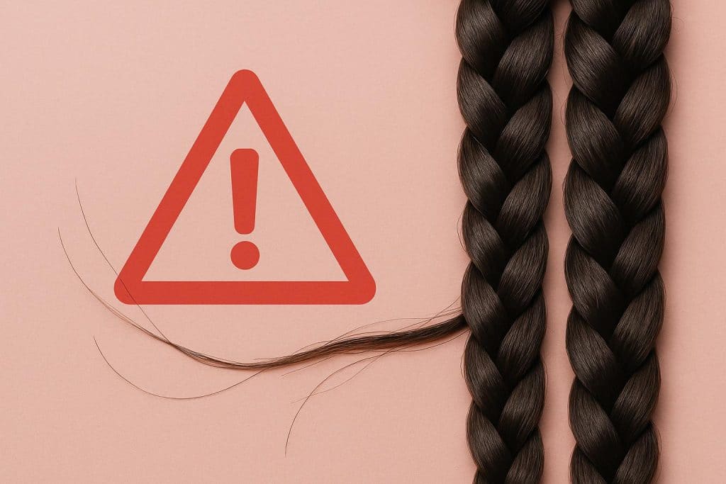 Tightly braided hair showing tension and breakage caused by common braiding mistakes