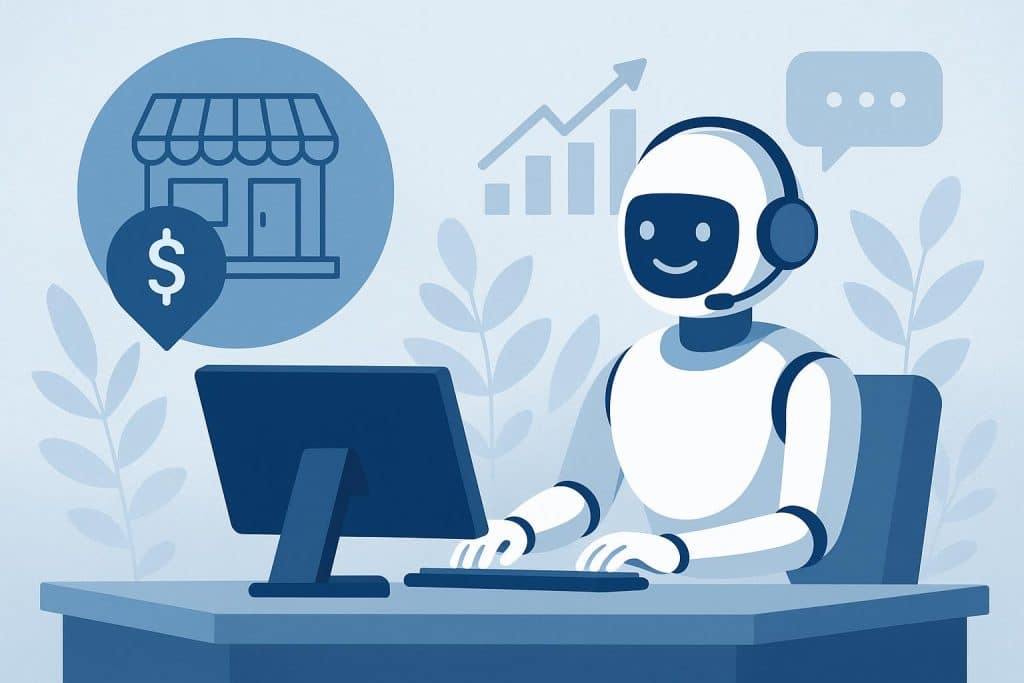 AI virtual receptionist interface streamlining customer service for small business front desk operations