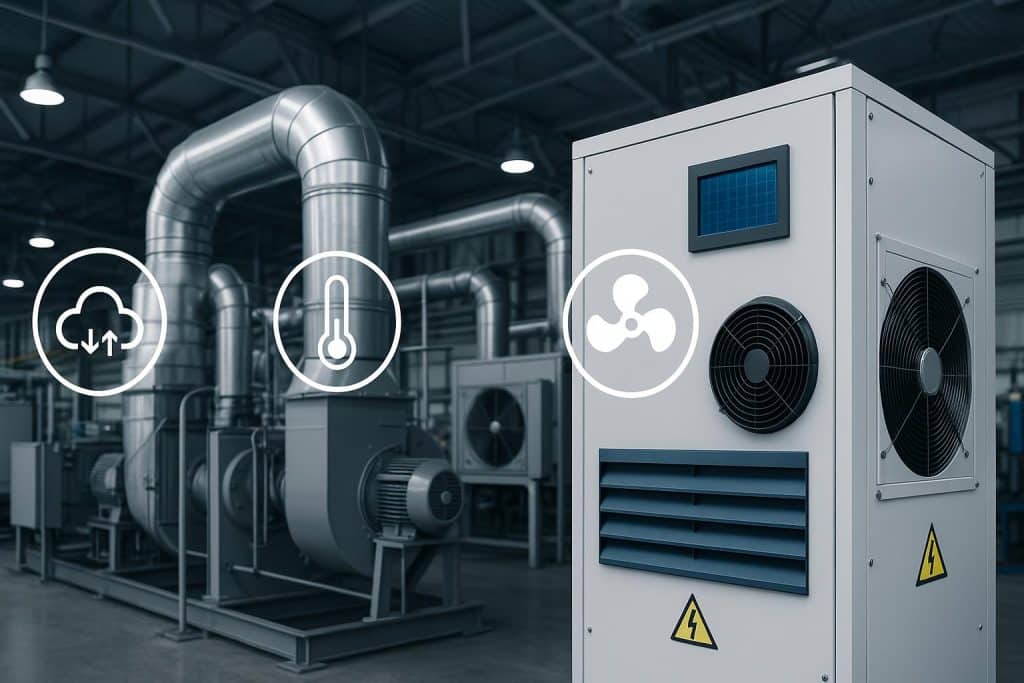 Advanced smart climate control system by Smart Komfort in an industrial facility setting