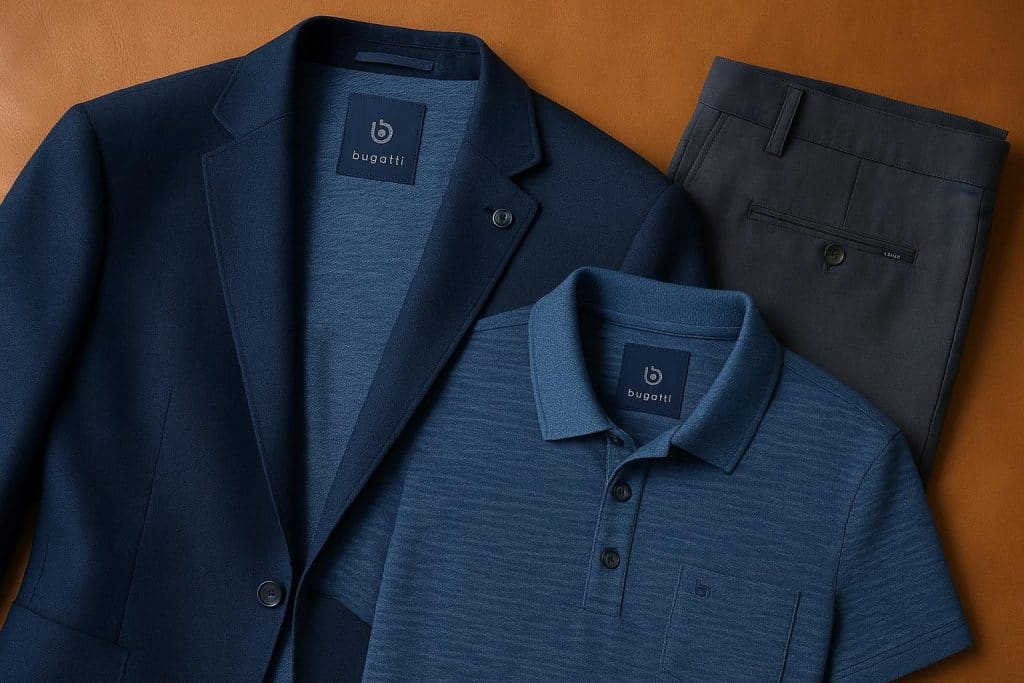 Luxurious Bugatti menswear collection showcasing sophisticated everyday fashion for men