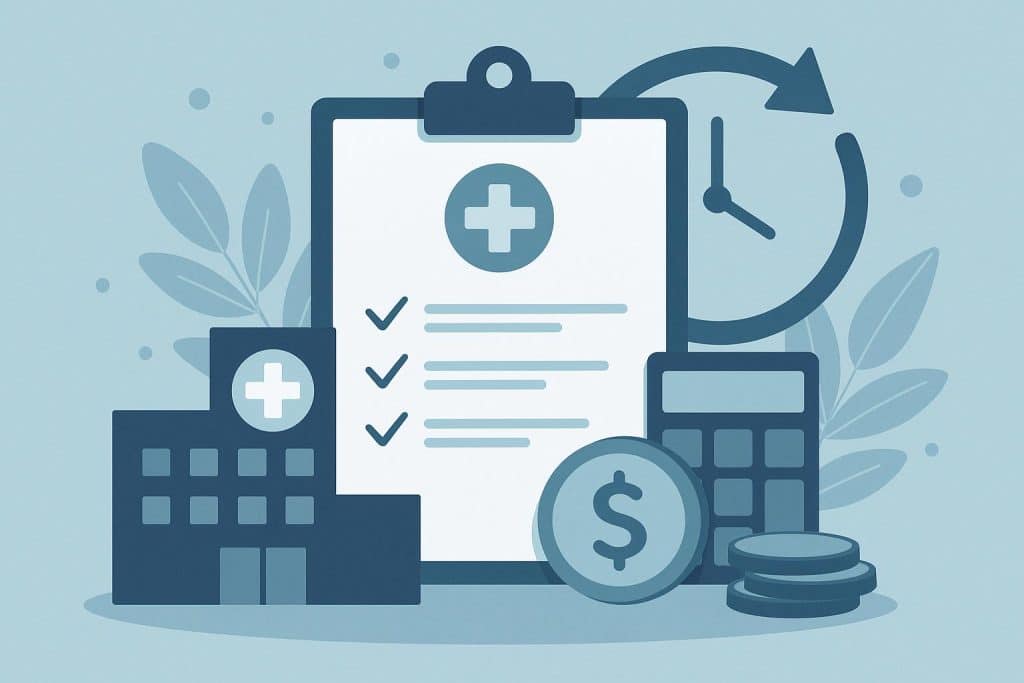 Medical billing software and financial reports illustrating accurate healthcare revenue management