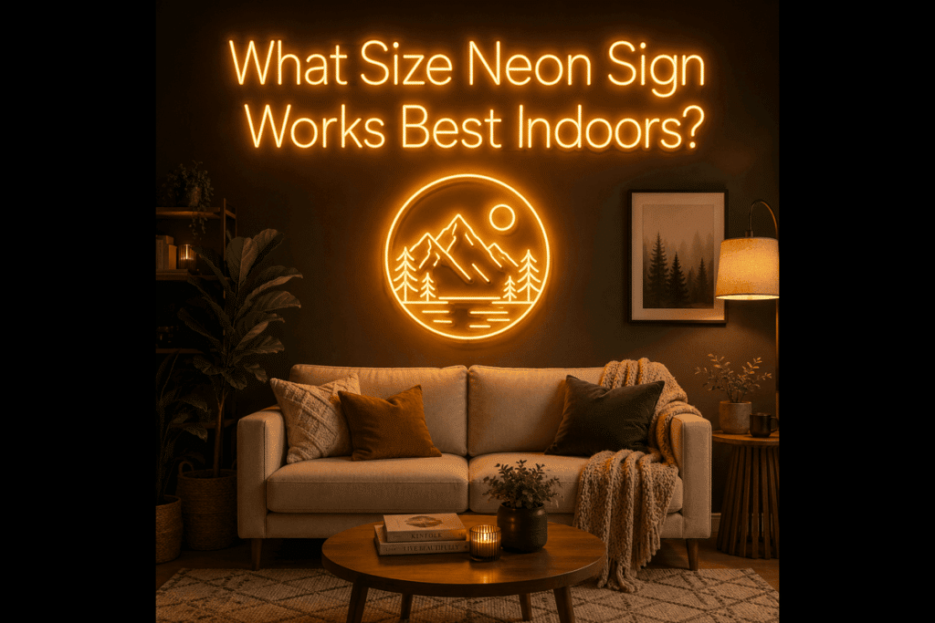 What Size Neon Sign Works Best Indoors? Image 1 of What Size Neon Sign Works Best Indoors?