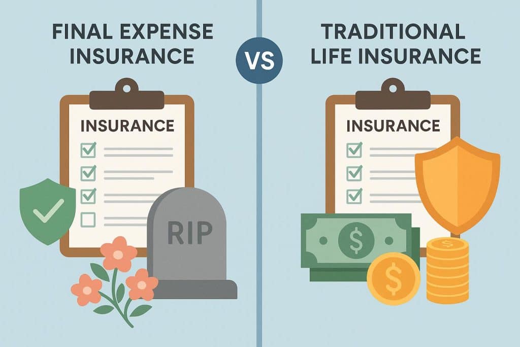 Comparison of final expense insurance and traditional life insurance policy options