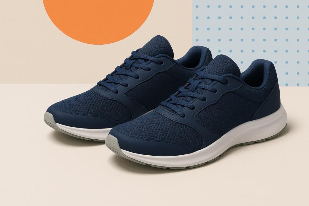 Top-rated men's walking sneakers displayed for buyer's guide on selecting the best footwear