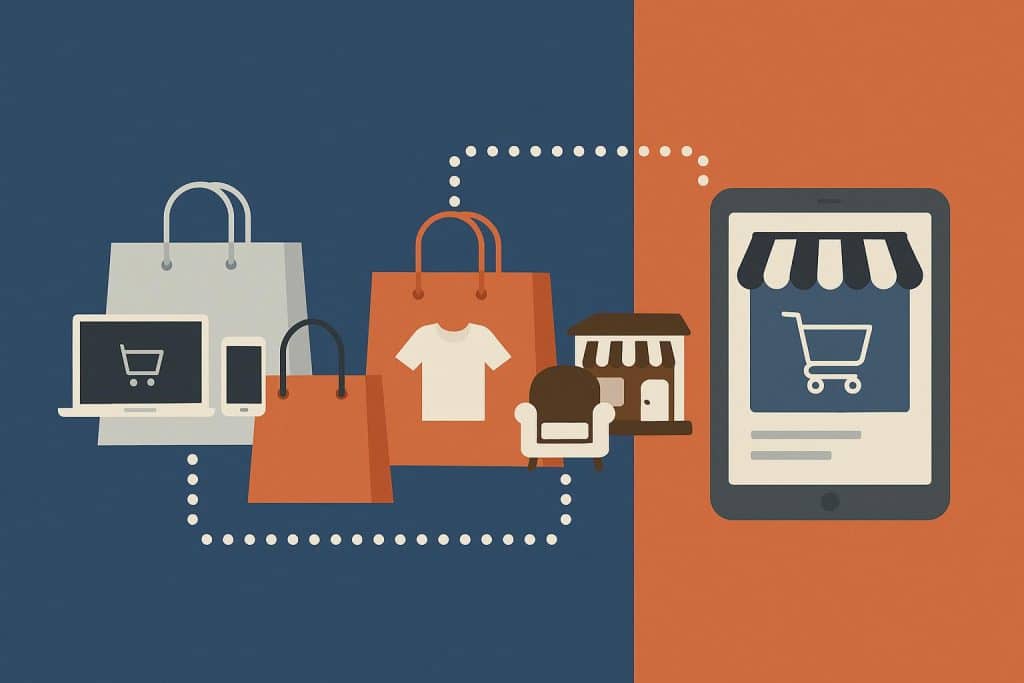 Ecommerce growth chart highlighting varying online adoption rates in specialty retail categories