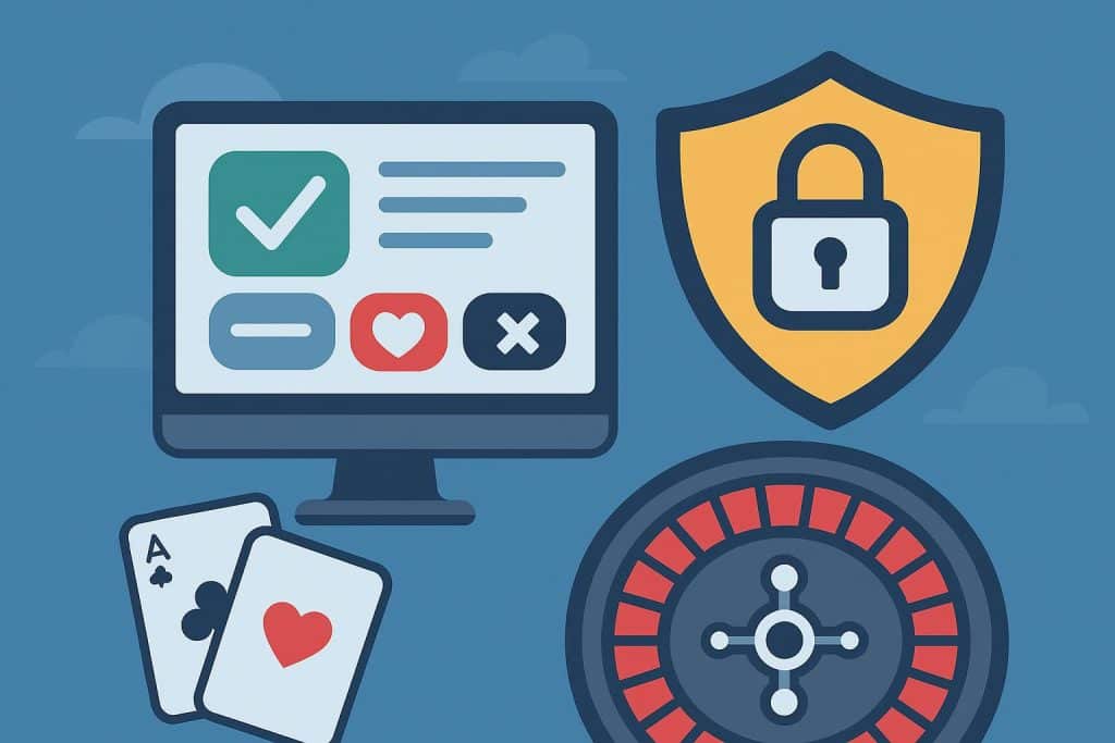 Soft2Bet responsible gaming system logic illustration with security and player protection elements
