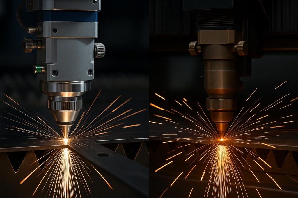 Fiber laser and CO2 laser machines comparison in industrial manufacturing environment