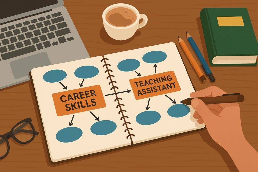How to Use Your Existing Career Skills to Secure a Teaching Assistant Role Career professional applying transferable skills in classroom setting for teaching assistant role