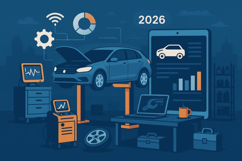 Auto shop management software dashboard streamlining operations in independent repair shops