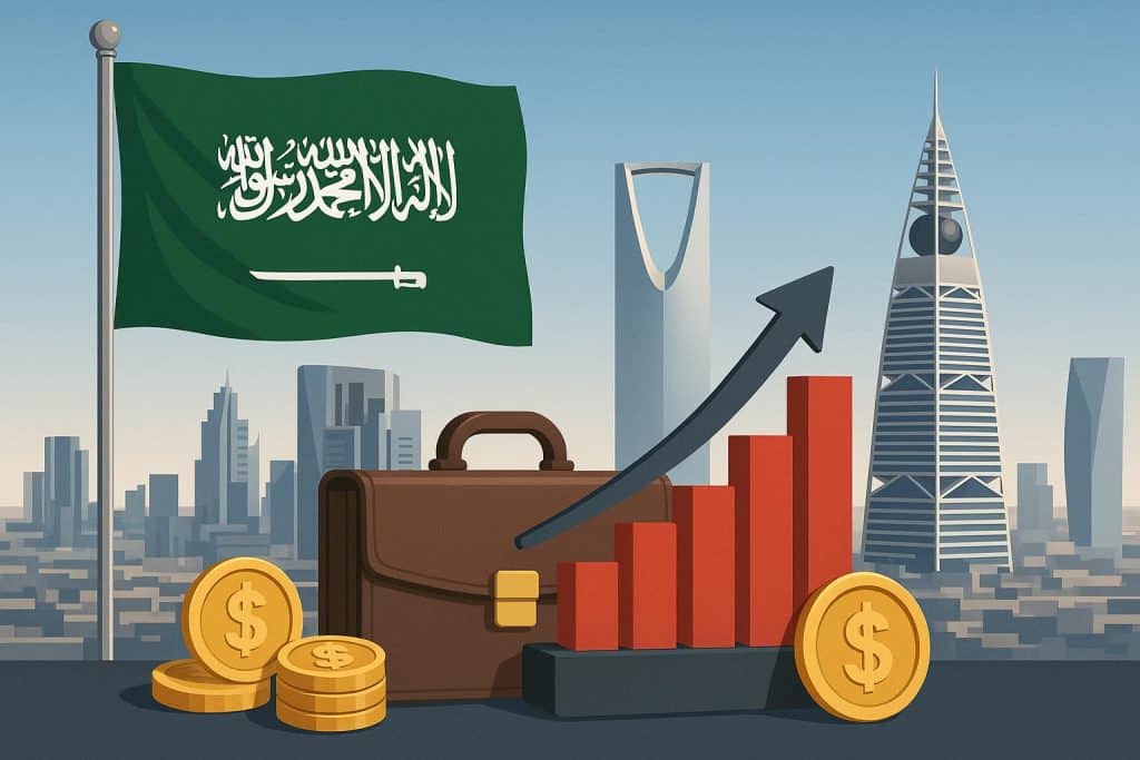 Why Is Saudi Arabia Becoming the Go-To Place to Start a Business in 2026? Modern Riyadh skyline with business district highlighting Saudi Arabia’s emerging business hub