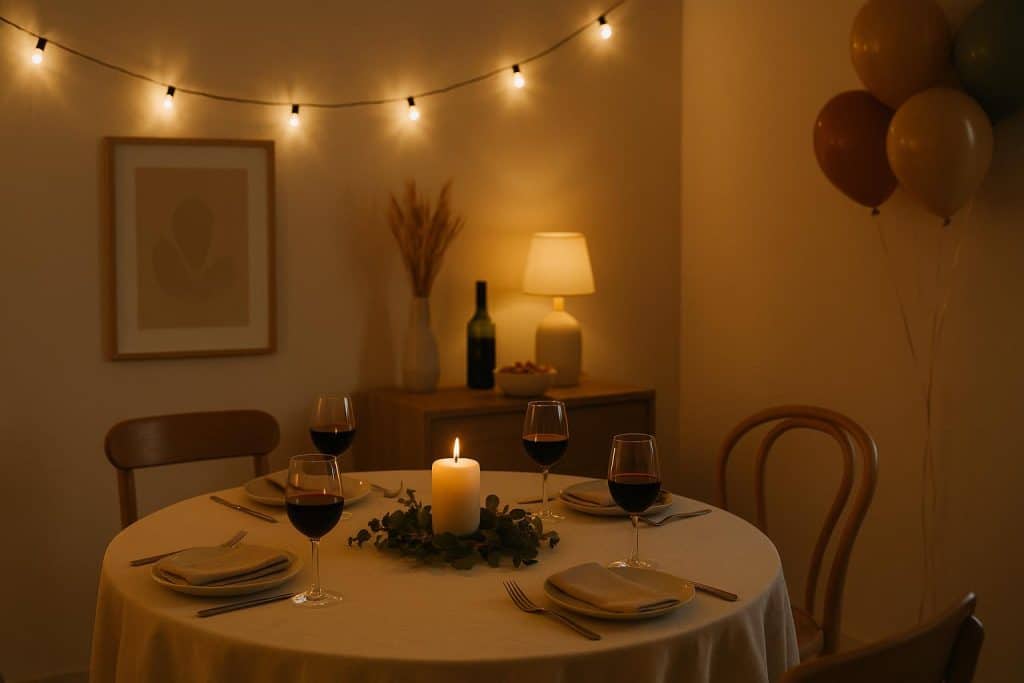 The Quiet Comeback of the Small, Intentional Party Elegant table setting for a cozy, intentional gathering with minimalistic party décor