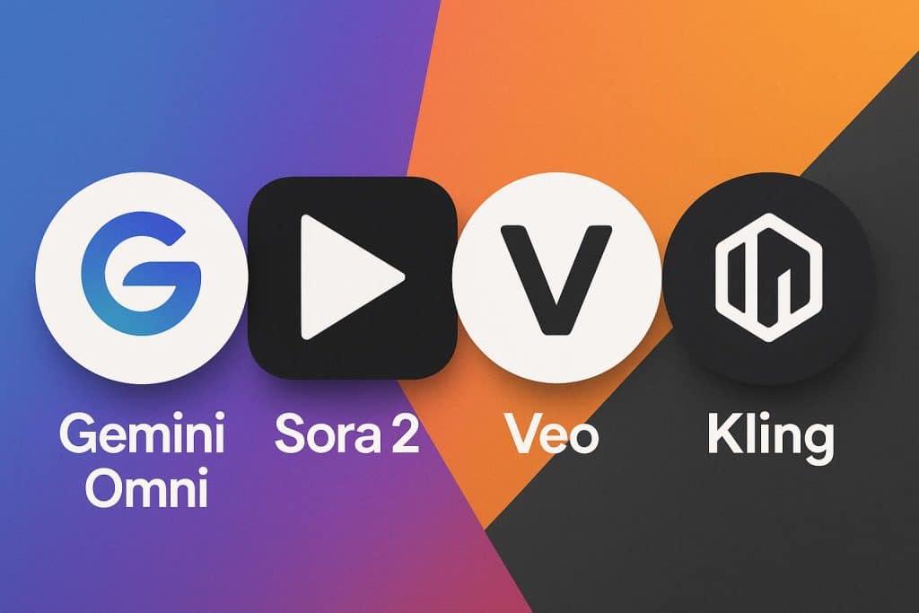 Comparison of Gemini Omni, Sora 2, Veo, and Kling AI models for performance and features