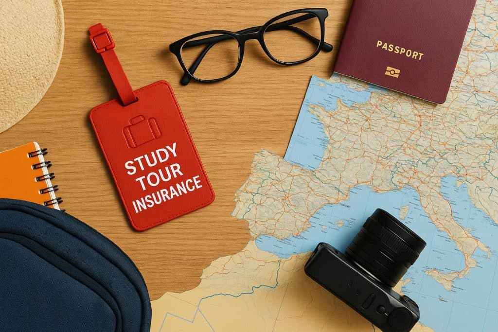 Study Tour Insurance: What Parents Should Know Travel essentials and insurance documents prepared for a student study tour abroad