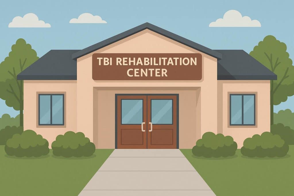 Rehabilitation team supporting patient recovery at a traumatic brain injury treatment center