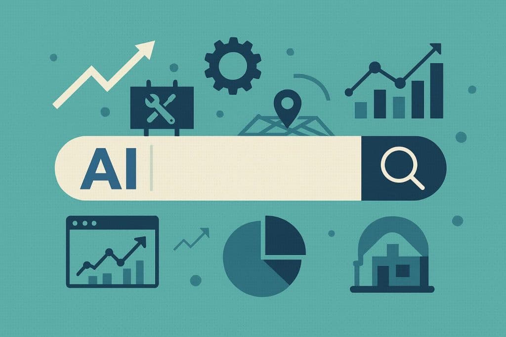 7 AI Search Optimization Strategies Local Service Businesses Need in 2026 AI-driven search optimization icons highlighting strategies for local service business growth