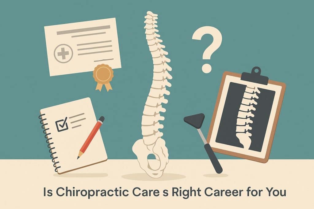 Chiropractor adjusting patient’s spine in clinic, illustrating chiropractic care profession
