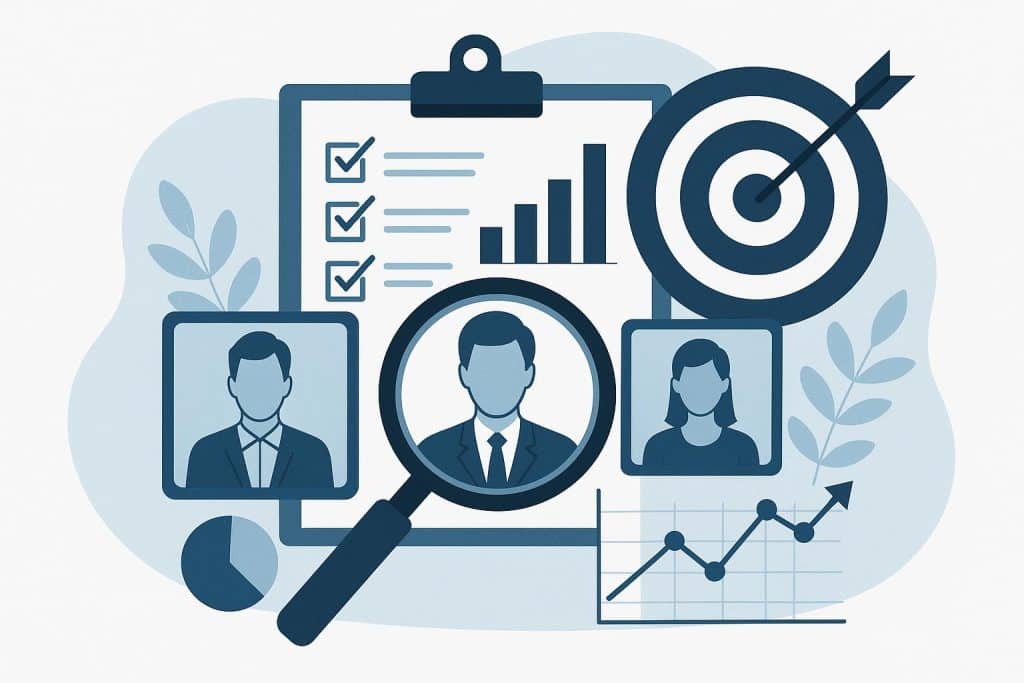 Business professionals networking to identify key decision-makers for successful deal-making
