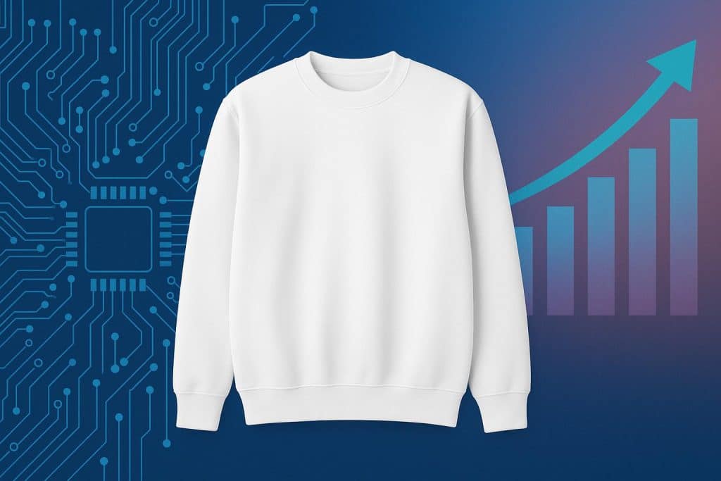 Sublimation sweatshirt blanks displayed for custom apparel production and printing techniques