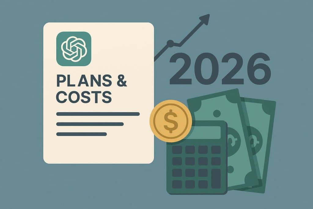 ChatGPT Plans and Costs in 2026: What Startups Should Know Before Paying ChatGPT pricing comparison chart highlighting costs and plan options for startups