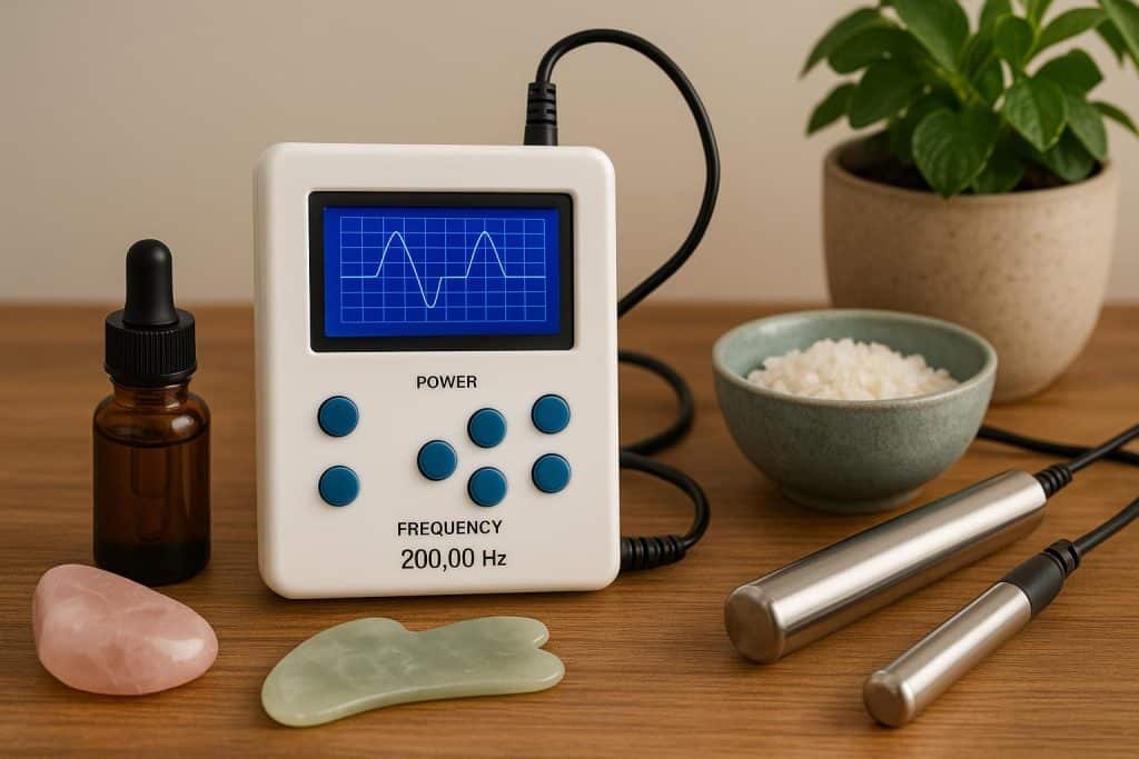 Rife Frequency Therapy in the Modern Wellness Toolkit: What Beginners Should Know Rife frequency therapy device emitting waves, representing modern wellness technology for beginners