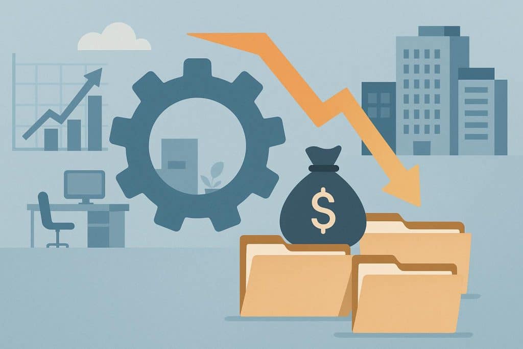Outdated business workflow diagrams highlighting inefficiencies and hidden operational costs