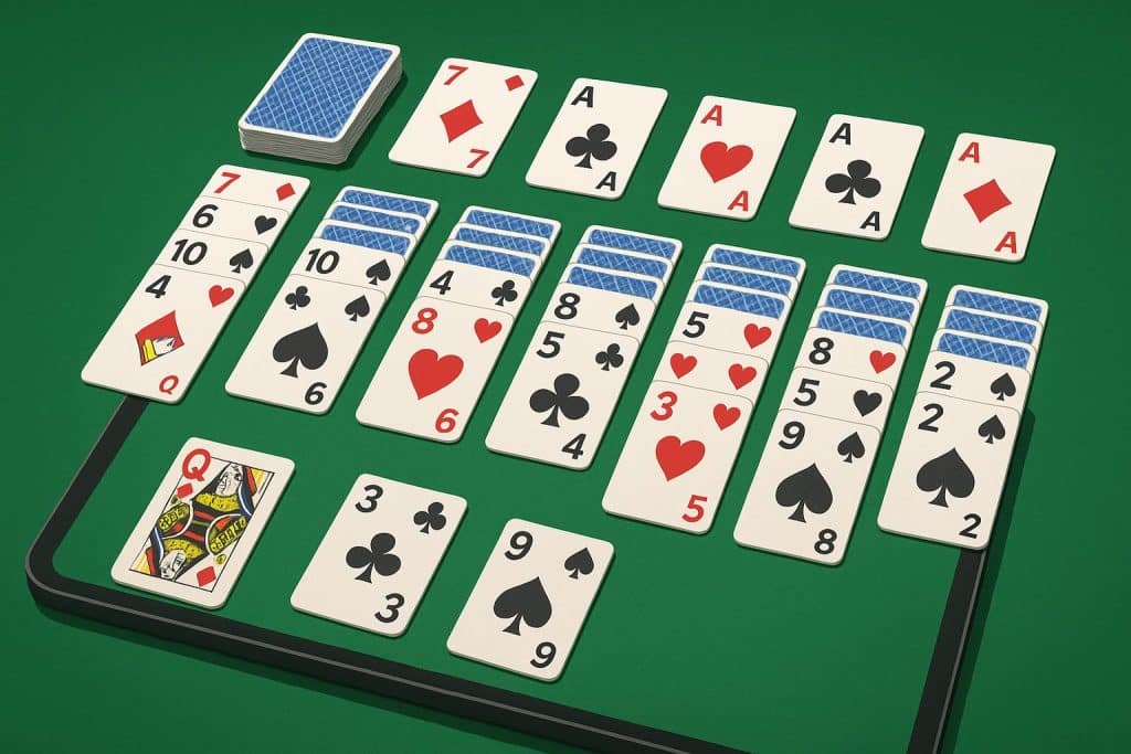 Free Solitaire Games: Enjoy Endless Fun Without Hassles Colorful digital solitaire game cards displayed on a vibrant background for free online play