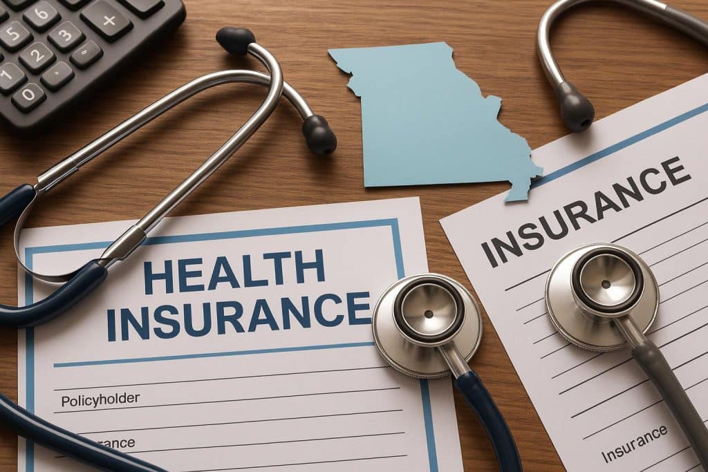 Missouri health insurance consultant reviewing policy documents for clients’ coverage options
