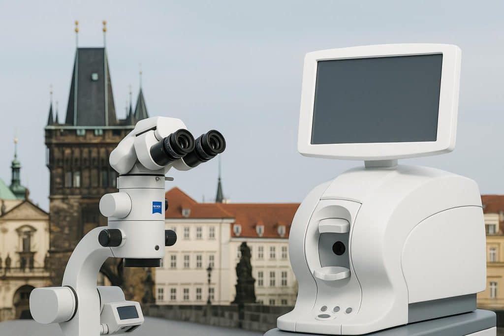 Modern eye surgery clinic in Prague specializing in advanced treatments for international patients