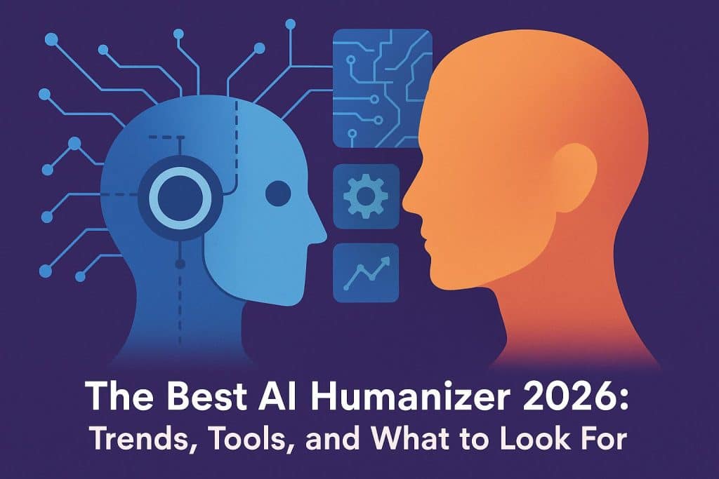 AI humanizer tools and technology trends illustration representing advanced artificial intelligence