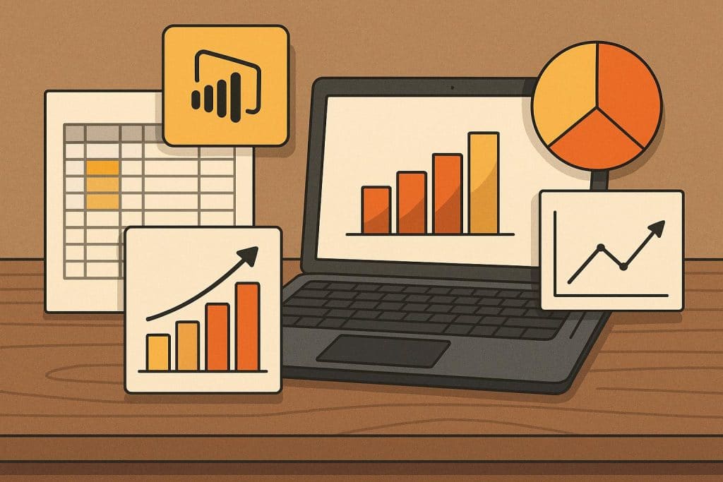 From Spreadsheet Worker to Data Advisor: Why a Structured Power BI Course Is the Ultimate Career Catalyst Power BI dashboard with charts and data visualizations symbolizing career advancement in analytics