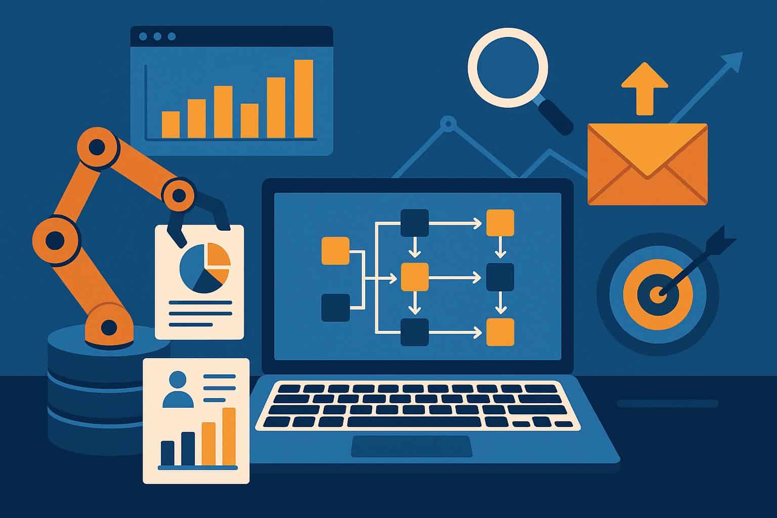 Data extraction tools analyzing digital charts to enhance lead generation and marketing workflows