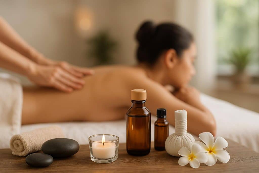 Relaxing body massage session in Destin spa promoting mental clarity and stress relief