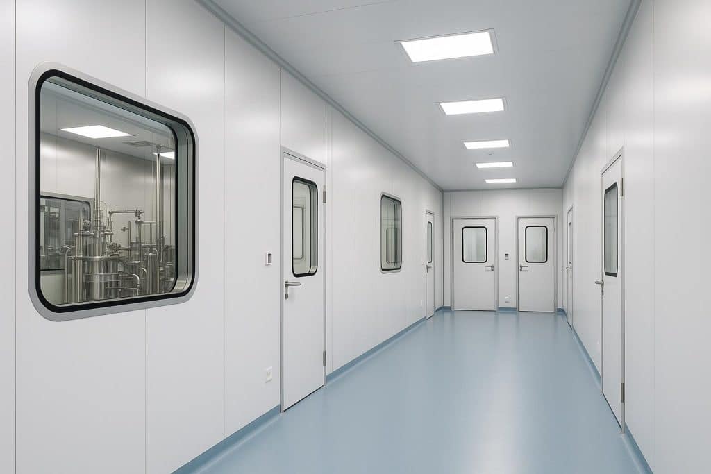 Cleanroom panels installed in a pharmaceutical facility in India and UAE for contamination control