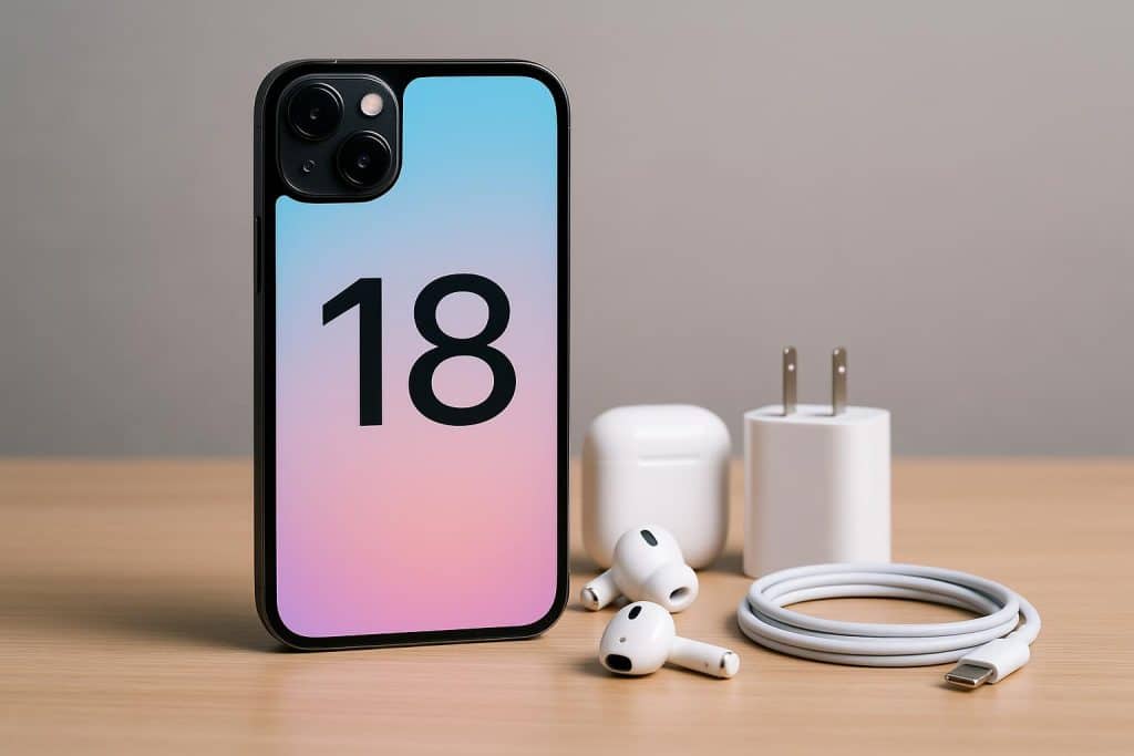 iPhone 18 concept with recommended mobile accessories for upcoming release preparation