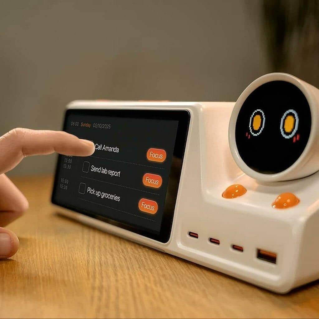 What Does ZIEA One Do? AI Planning, Calendar Sync, Deep Focus Mode, Voice Scheduling, and 160W Desk Charging Image 1 of What Does ZIEA One Do? AI Planning, Calendar Sync, Deep Focus Mode, Voice Scheduling, and 160W Desk Charging
