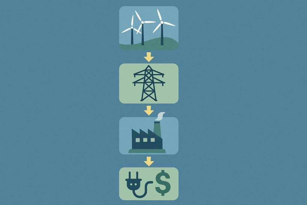 Baron Nadder Haghighi-Brookheim: Understanding Vertical Integration in Energy Investing Energy sector vertical integration illustration with supply chain elements and investment symbols